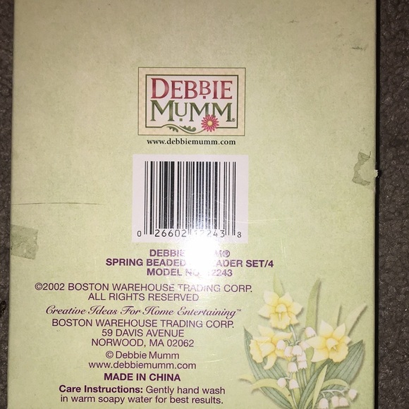 Vintage IOB Debbie Mumm Set of 4 Spring Beaded Spreaders - Picture 2 of 5